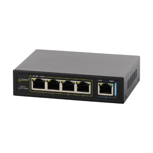 Billede af EXT-POEG5 PoE-switch 4-Port PoE 40-60W output