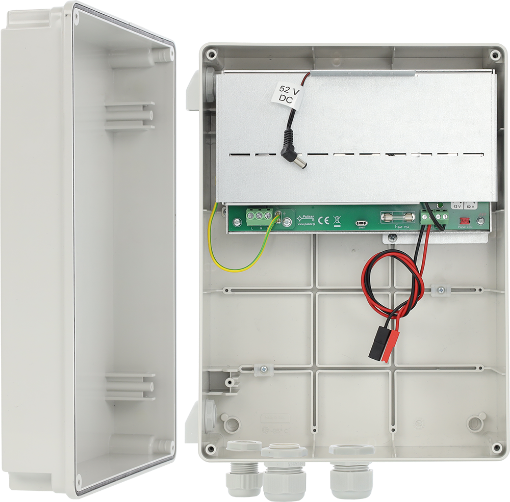 Billede af SWBH-60 Strømforsyning i ABS IP44 plastkabinet PSU 52V/60W/7Ah buffer, 